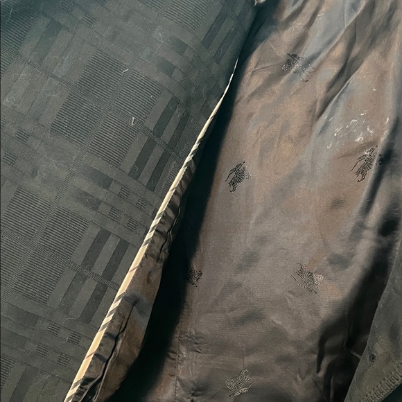 Burberry Black Plaid Pea Coat 12 - Picture 3 of 7